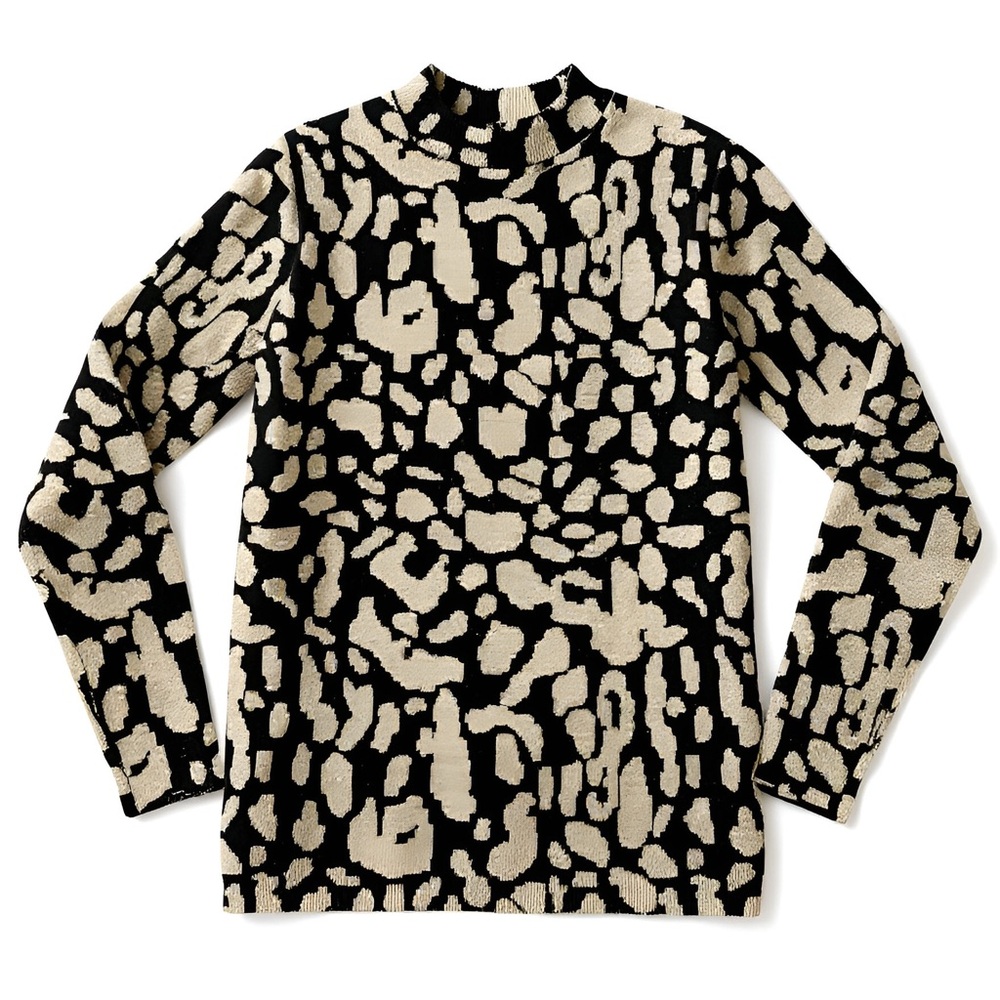 MUN xs Chic Leopard Print Long Sleeve Women's Top